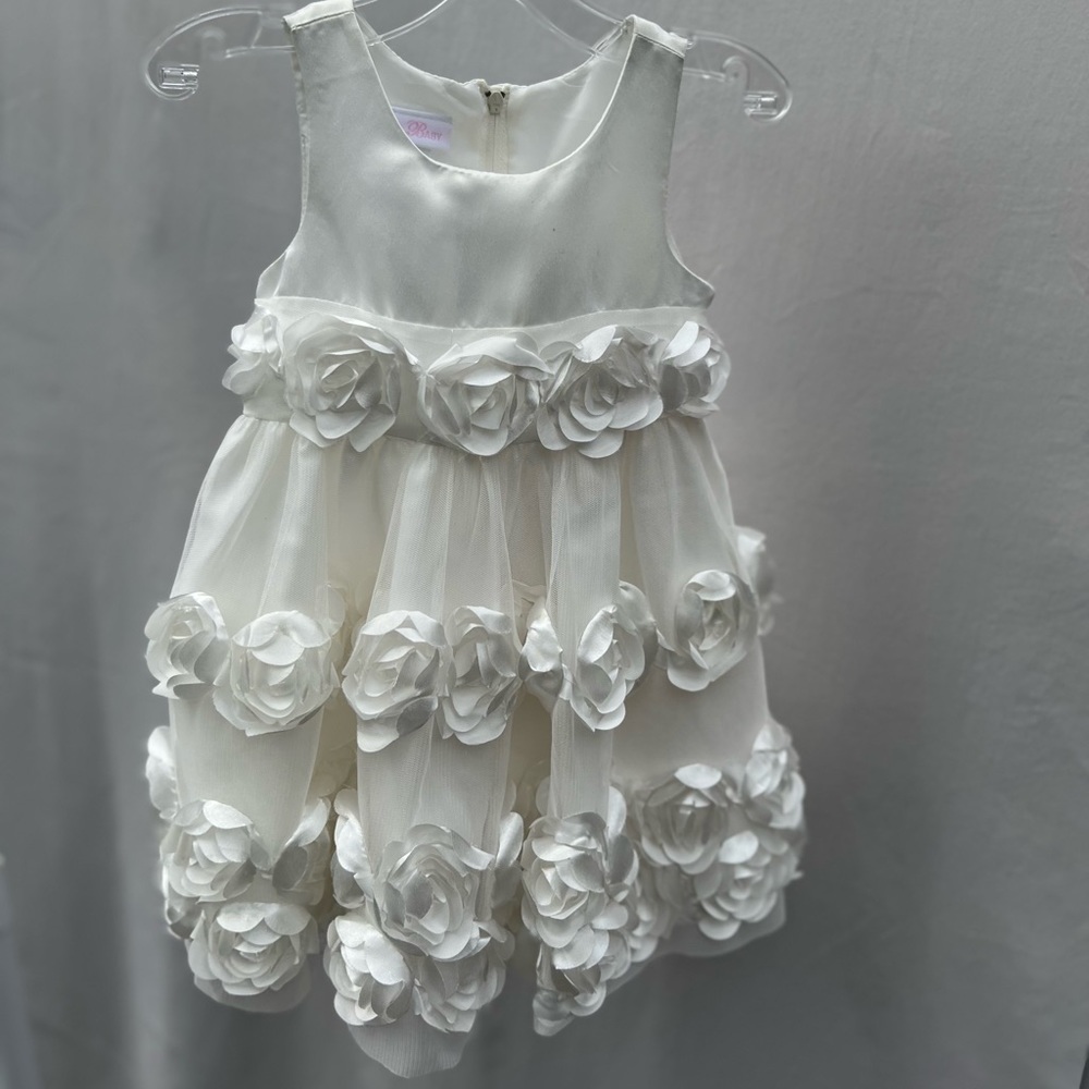 Bonnie Baby 18mon. White Rose Dress